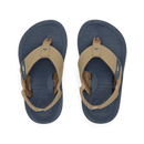 Reef Little Santa Ana Navy Khaki Kids – kinderslippers in navy en khaki met comfortabel voetbed en gripvaste zool