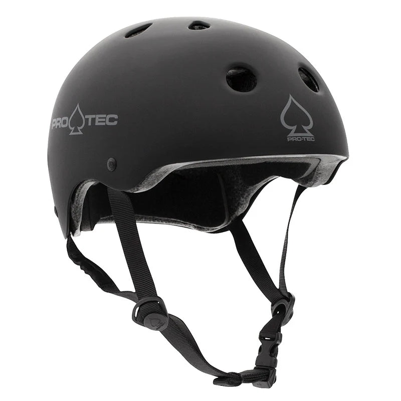Pro-Tec Helmet Classic Cert Matte Black – gecertificeerde skatehelm met matte afwerking, ABS-schaal en EPS-voering