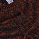 Polar Skate Co George Sweater P Pattern Navy Orange – gebreide trui van wolmix met all-over ‘P’ patroon in navy en oranje kleuren.