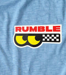 Rumble Goggle Eyes Cool Blue Slub T-Shirt