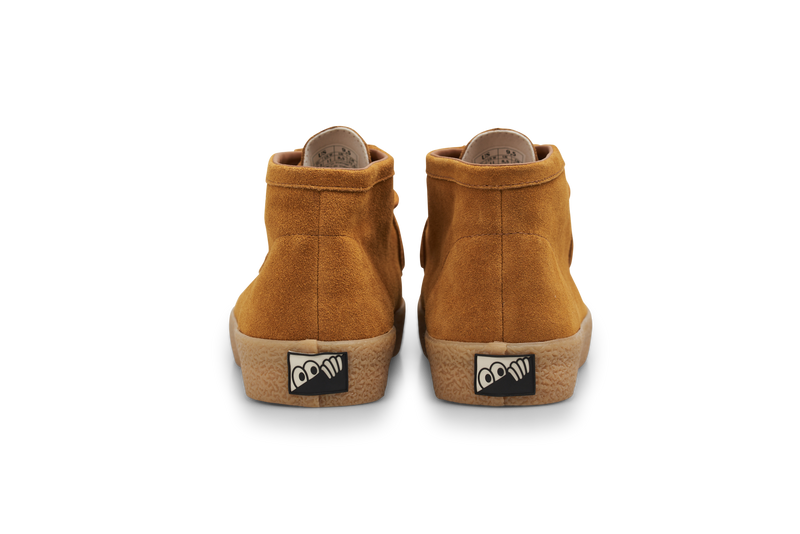 Last Resort AB VM006 Moc Hi Golden Brown Gum – high-top suède moc-toe skateschoen in bruin met gumzool