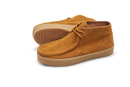 Last Resort AB VM006 Moc Hi Golden Brown Gum – high-top suède moc-toe skateschoen in bruin met gumzool