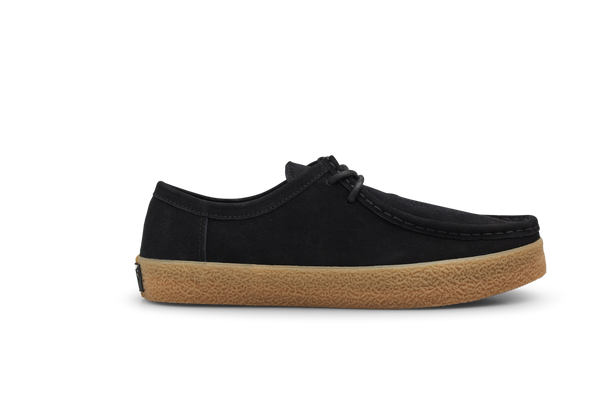 Last Resort AB VM006 Moc Black Gum – zwarte suède moc-toe skateschoen met gumzool