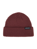 Dickies Woodworth Beanie Andorra – bordeauxrode acryl beanie met omgeslagen rand en Dickies-logo patch