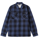 Dickies Lined Sacramento Navy Blue – gevoerd flanellen overshirt in navy blauw ruit met quilted binnenvoering en borstzakken