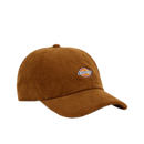 Dickies Hardwick Cord Cap 2 Brown Duck – corduroy dad cap in bruin met 6-panel design, gebogen klep en geborduurd Dickies-logo
