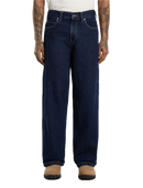 Dickies Hilham Denim Dark Indigo – loose straight fit jeans in donker indigo denim met 5-pocket design en subtiele branding