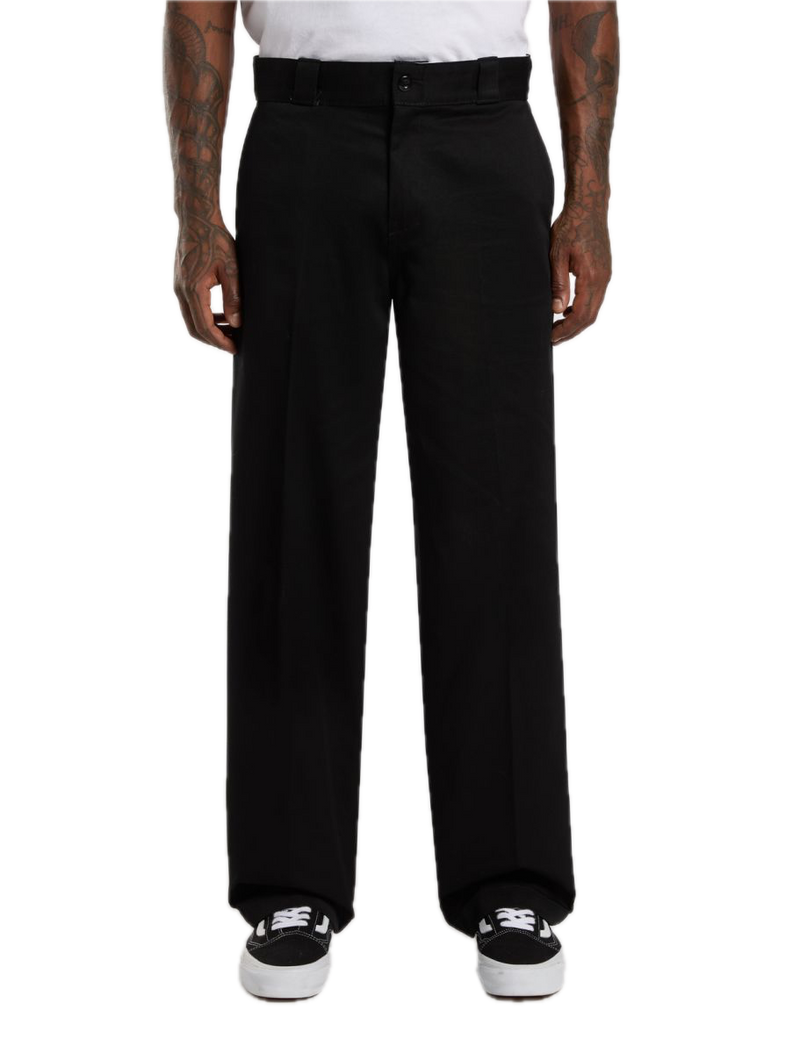Dickies 247 Loose Work Pant Black – zwarte work pant in katoen-polyester twill met loose fit en rechte wijde pijpen