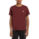 Dickies Youth Mapleton Tee Andorra – bordeauxrood kinder-T-shirt van katoen met regular fit en subtiel Dickies-logo op de borst