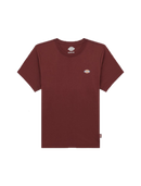 Dickies Youth Mapleton Tee Andorra – bordeauxrood kinder-T-shirt van katoen met regular fit en subtiel Dickies-logo op de borst