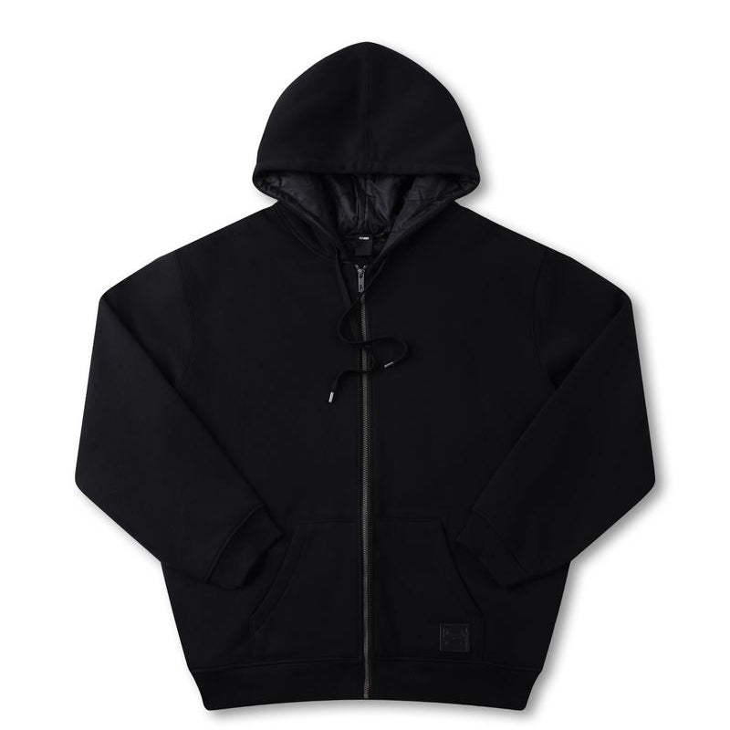 Former Crux Lined Zip Hood Black – premium lined zip hoodie met subtiele branding