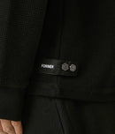 Former Merchandise Anderson LS Waffle Black – zwart longsleeve waffle-knit shirt met subtiele Former-branding