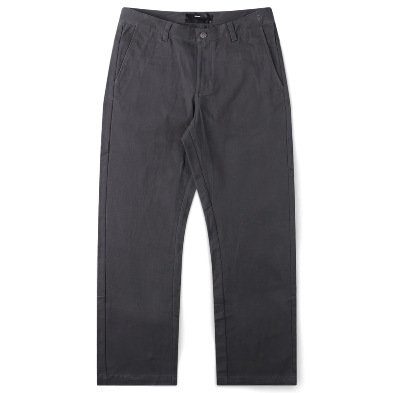 Former Crux Pant Grey – straight-fit trousers in Grey met minimalistische Former-stijl