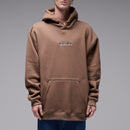 Former Proscription Hood Choc – heavyweight hoodie met Proscription embroidery in Choc kleur