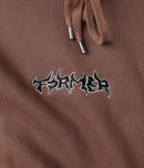 Former Proscription Hood Choc – heavyweight hoodie met Proscription embroidery in Choc kleur