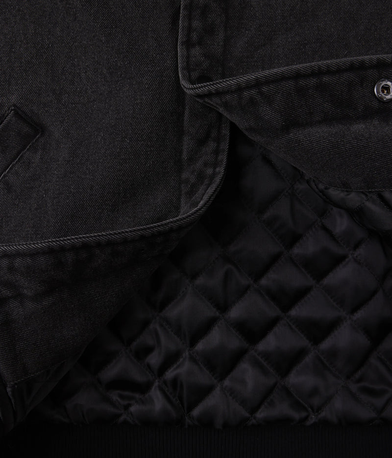 Former AG Denim Varsity Jacket Black