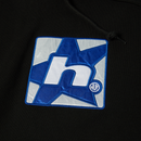 HUF H Star P/O Hoodie zwart fleece hoodie met H-logo en sterprint
