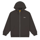 Cursive Small Logo Zip Hoodie Black