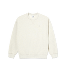 Polar Skate Co Frankie Crewneck Ivory Grey Melange – sweatshirt van zware katoenmix met geborduurd Polar-logo en tweekleurig design in ivory en grijs melange.