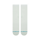 Stance Icon Pale Blue – lichtblauwe crew sokken met geborduurd Stance-logo, medium cushioning en versterkte hiel en teen