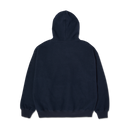 HUF Megablast Reverse Hoodie zwart fleece hoodie met Megablast-graphic op borst en rug