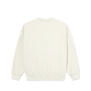 Polar Skate Co Frankie Crewneck Ivory Grey Melange – sweatshirt van zware katoenmix met geborduurd Polar-logo en tweekleurig design in ivory en grijs melange.
