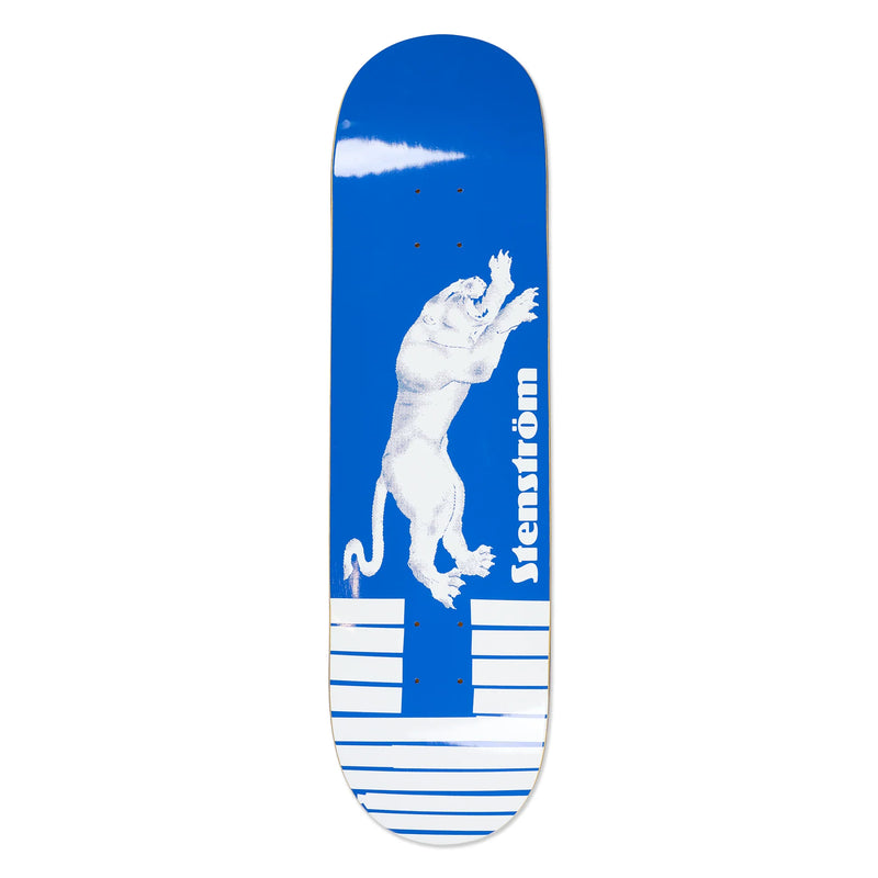 Polar Skate Co David Stenström Tape and Panther Blue Deck – pro-model skateboarddeck van 7-laags esdoorn met blauwe Tape & Panther-graphic en gratis griptape