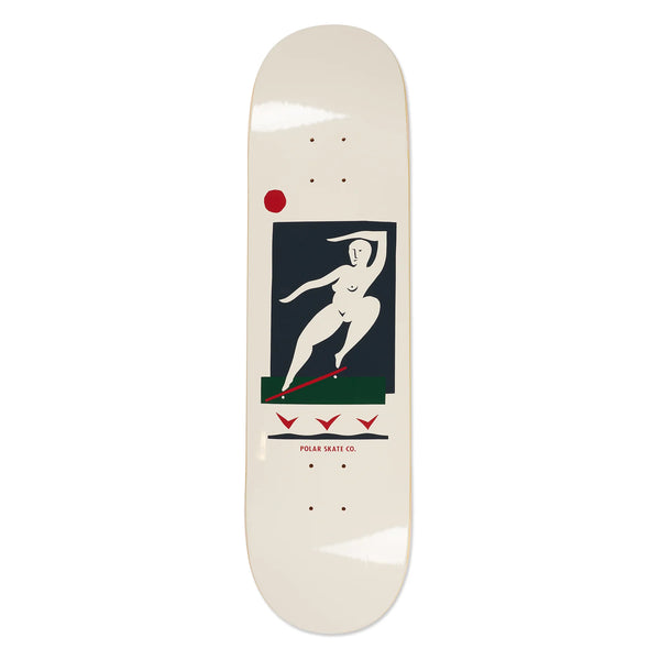 Polar Skate Co Team BS Smith Cream Deck – team skateboarddeck van 7-laags esdoorn met creamkleurige BS Smith-graphic en gratis griptape
