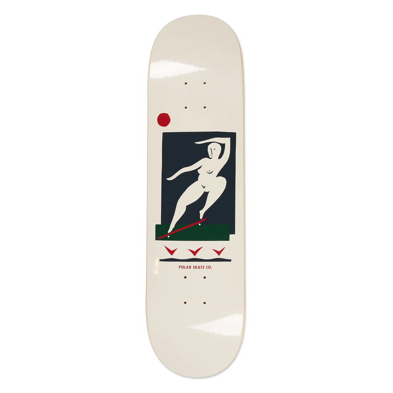 Polar Skate Co Team BS Smith Cream Deck – team skateboarddeck van 7-laags esdoorn met creamkleurige BS Smith-graphic en gratis griptape
