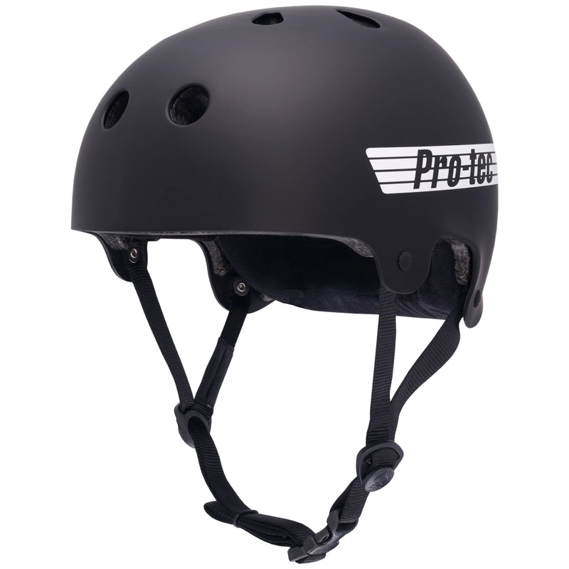 Pro-Tec Helmet Old School Low Pro Asia Matte Black – skatehelm met lage pasvorm, Asia Fit en matte afwerking voor optimale bescherming