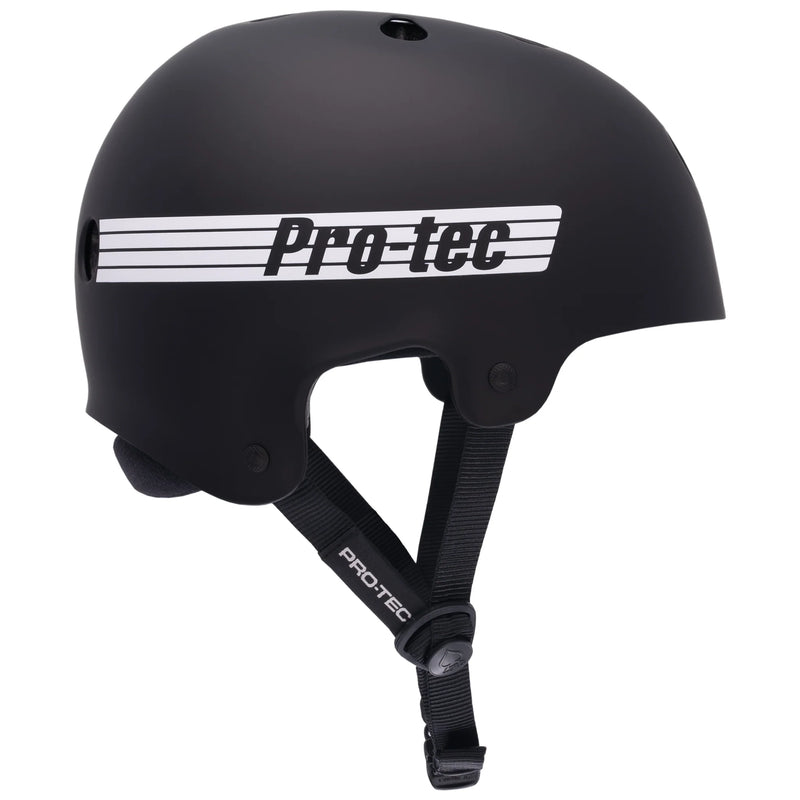 Pro-Tec Helmet Old School Low Pro Asia Matte Black – skatehelm met lage pasvorm, Asia Fit en matte afwerking voor optimale bescherming