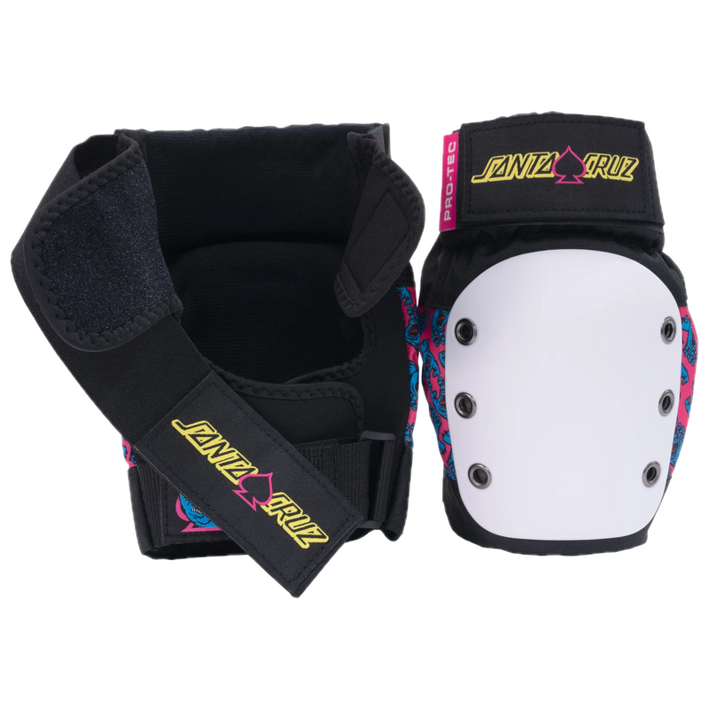 Pro-Tec Pads X Santa Cruz Street Gear Junior 3 Pack – kinder beschermingsset met knie-, elleboog- en polsbeschermers in Santa Cruz x Pro-Tec design