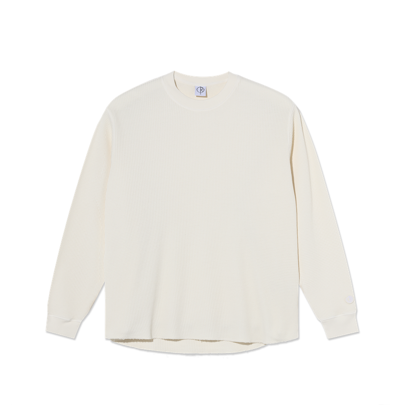 Polar Skate Co Dylan LS Tee Waffle Ivory