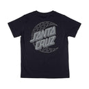 Santa Cruz Youth Imprint Moon Dot T-Shirt Black met Moon Dot-print op borst en rug