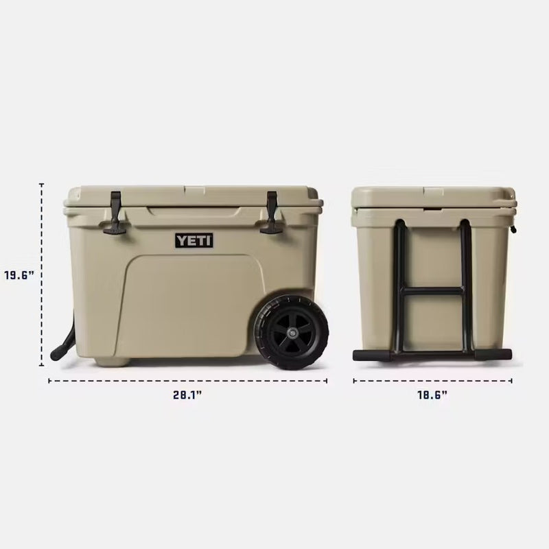 YETI Tundra Haul koelbox op wielen met StrongArm trekstang en NeverFlat banden