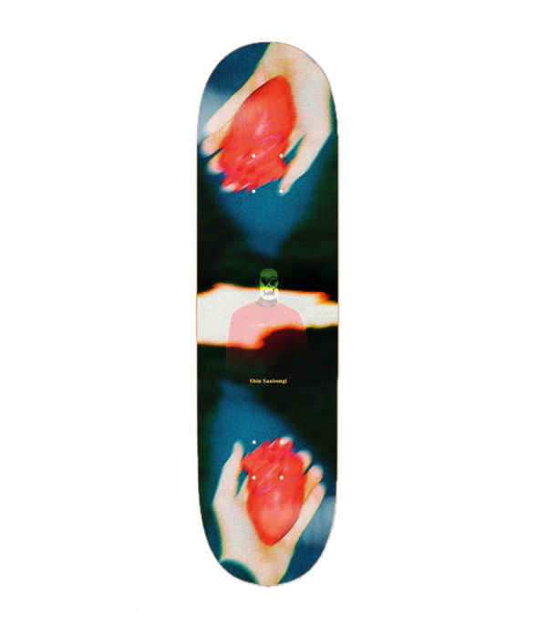 Polar Skate Co Shin Sanbongi Heart In Hand Deck – pro model skateboard deck met Heart In Hand graphic