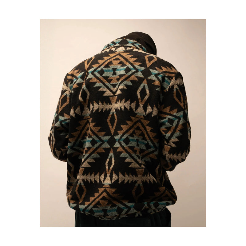 Hélas Caps Tradi Quarter Zip – quarter-zip sweater met opstaande kraag, geborduurd logo en sportieve retro-stijl