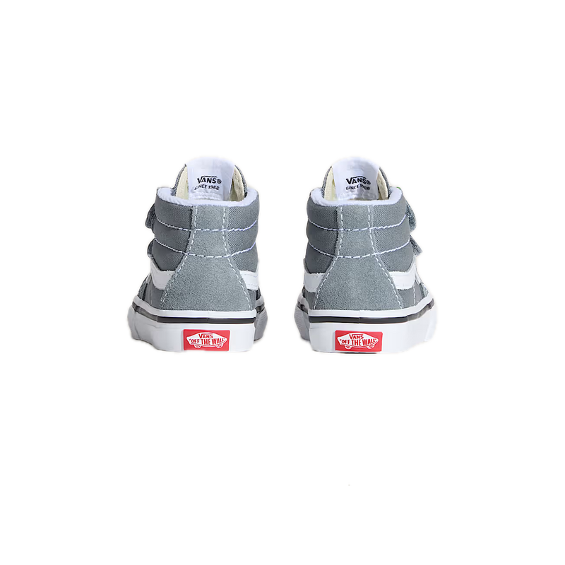 Vans Sk8-Mid Reissue Velcro Color Theory Stormy Weather Toddler – peuter sneaker in stormy weather blauw met klittenbandsluiting en Vans side stripe