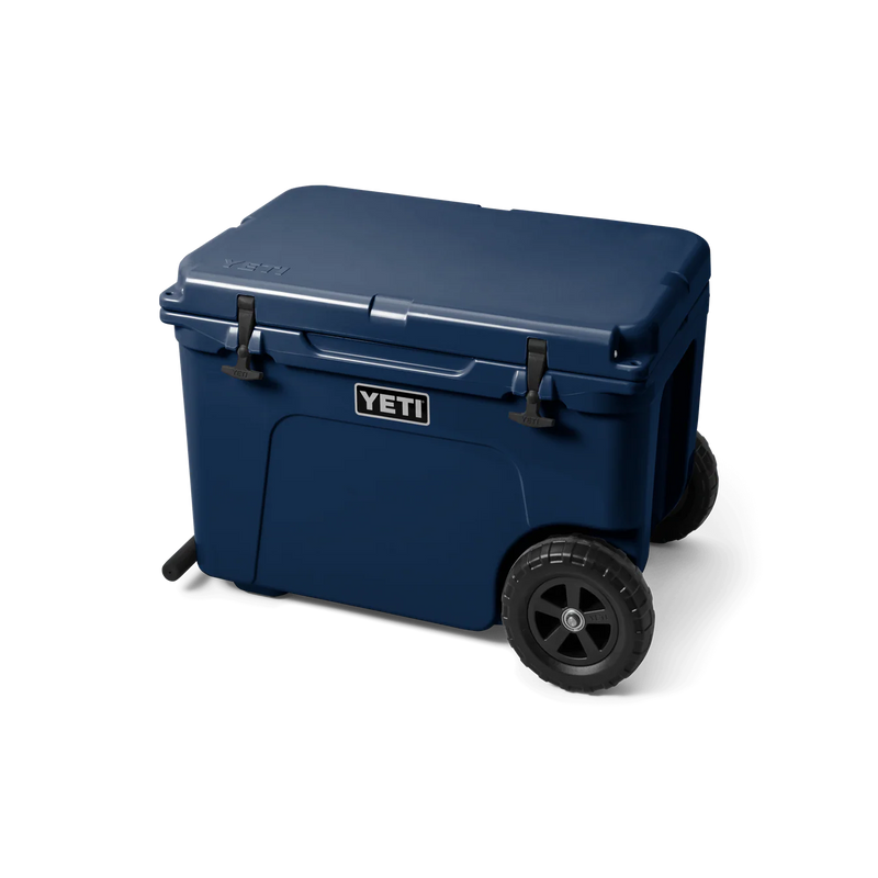 YETI Tundra Haul koelbox op wielen met StrongArm trekstang en NeverFlat banden