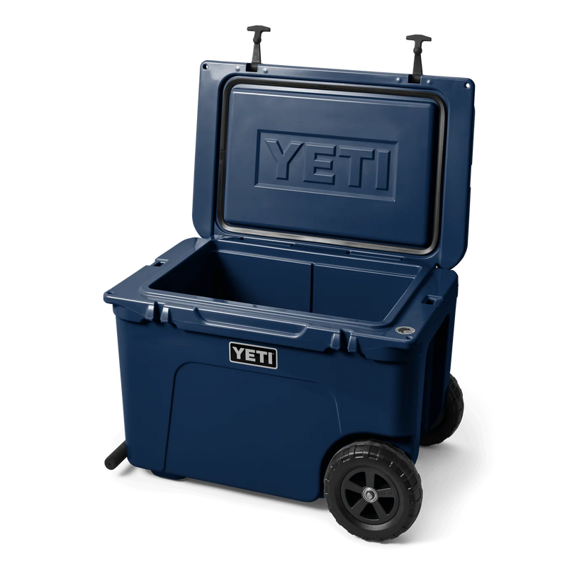 YETI Tundra Haul koelbox op wielen met StrongArm trekstang en NeverFlat banden