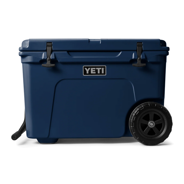 YETI Tundra Haul koelbox op wielen met StrongArm trekstang en NeverFlat banden