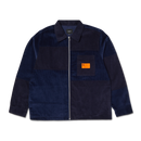 HUF Union Corduroy Shacket zwart corduroy overshirt met button-up en borstzakken