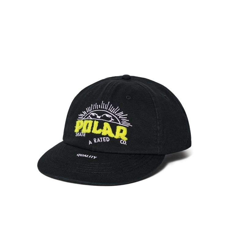 Polar Skate Co Ramy Cap Cheeky Sun – 6-panel cap van katoen twill met geborduurd Cheeky Sun-logo en verstelbare strapback-sluiting.