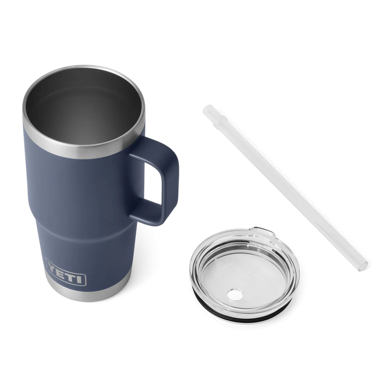 Bovenaanzicht Yeti Rambler 25 Oz Straw Mug – BPA-vrij rietjesdeksel en roestvrijstalen body