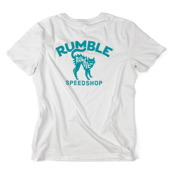 Bestel de Rumble Speedshop Rumble White Neon Blue Cat T-shirt snel, gemakkelijk en veilig bij Revert 95. Check onze website voor de gehele Rumble Speedshop collectie of kom gezellig langs bij onze winkel in Haarlem.