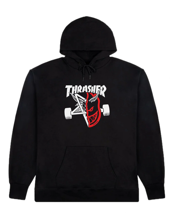 Thrasher x Spitfire Thrash and Burn Hooded Sweater – collab hoodie met bold Thrash and Burn graphic