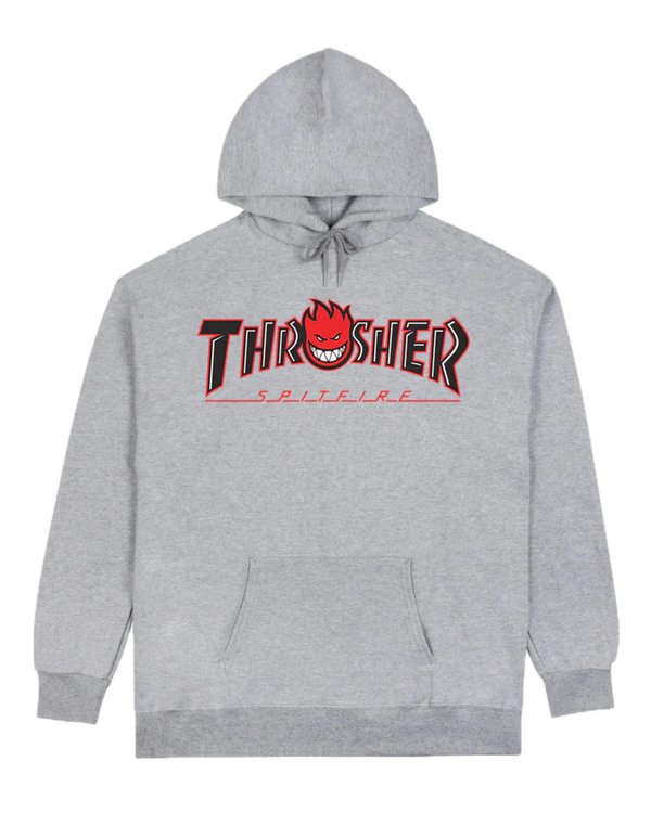 Thrasher x Spitfire Big Head Outline Hooded Sweater – premium hoodie met Big Head outline graphic