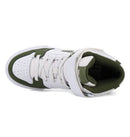 DC Shoes Kids Pure Hi Top EV Olive White high top skate schoen met klittenband en cupsole zool