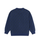 Polar Skate Co George Sweater P Pattern Blue Green – gebreide trui van wolmix met all-over ‘P’ patroon in blauwe en groene tinten.