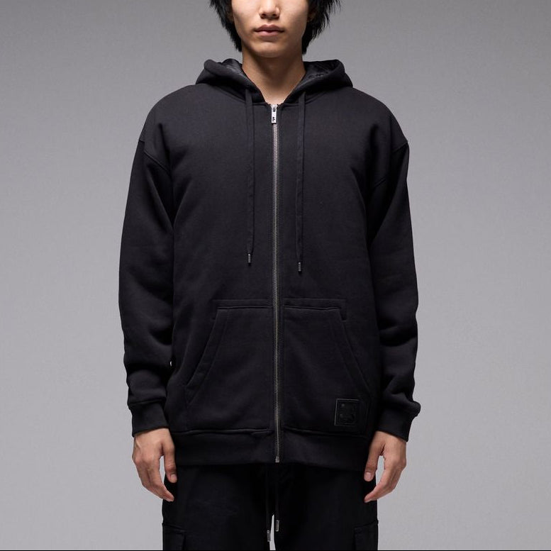 Former Crux Lined Zip Hood Black – premium lined zip hoodie met subtiele branding